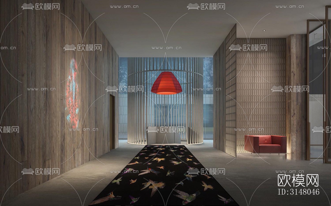 现代酒店民宿效果图下载（渲染图10）