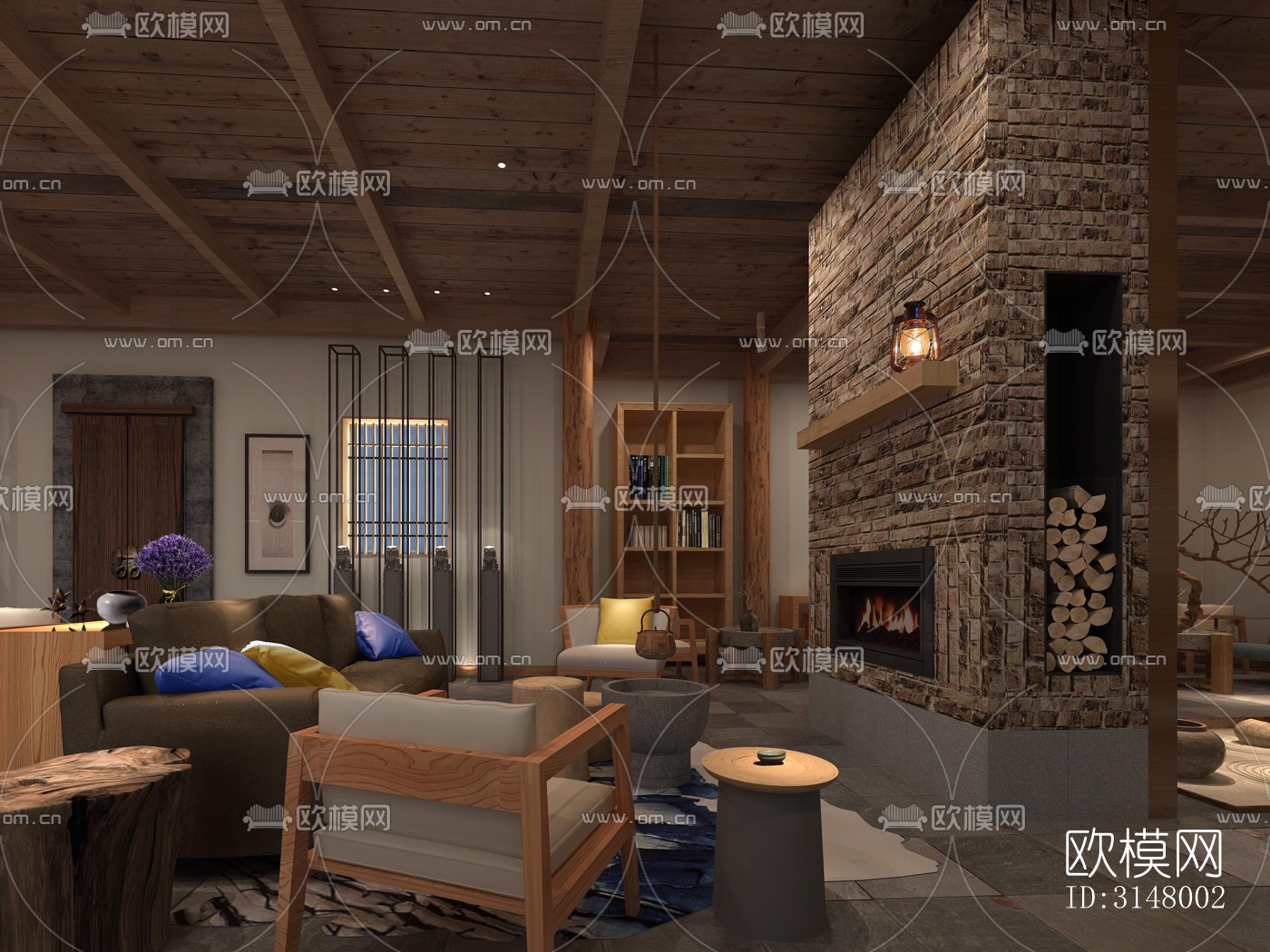 北欧酒店民宿效果图下载（渲染图1）