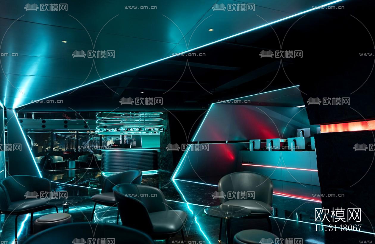 现代酒店民宿效果图下载（渲染图3）