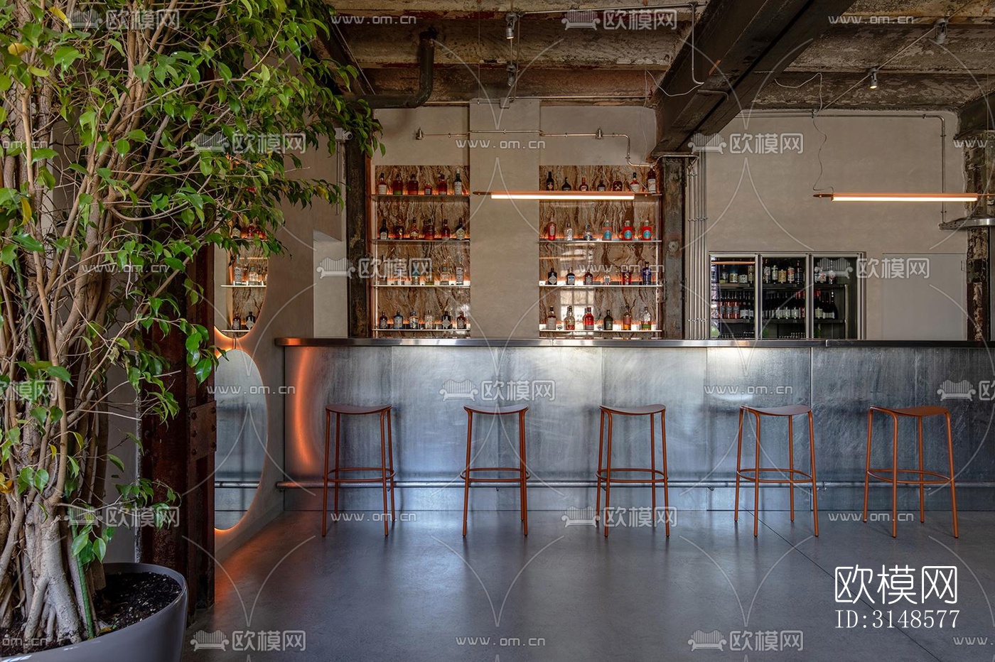 工业风酒吧效果图下载（渲染图7）