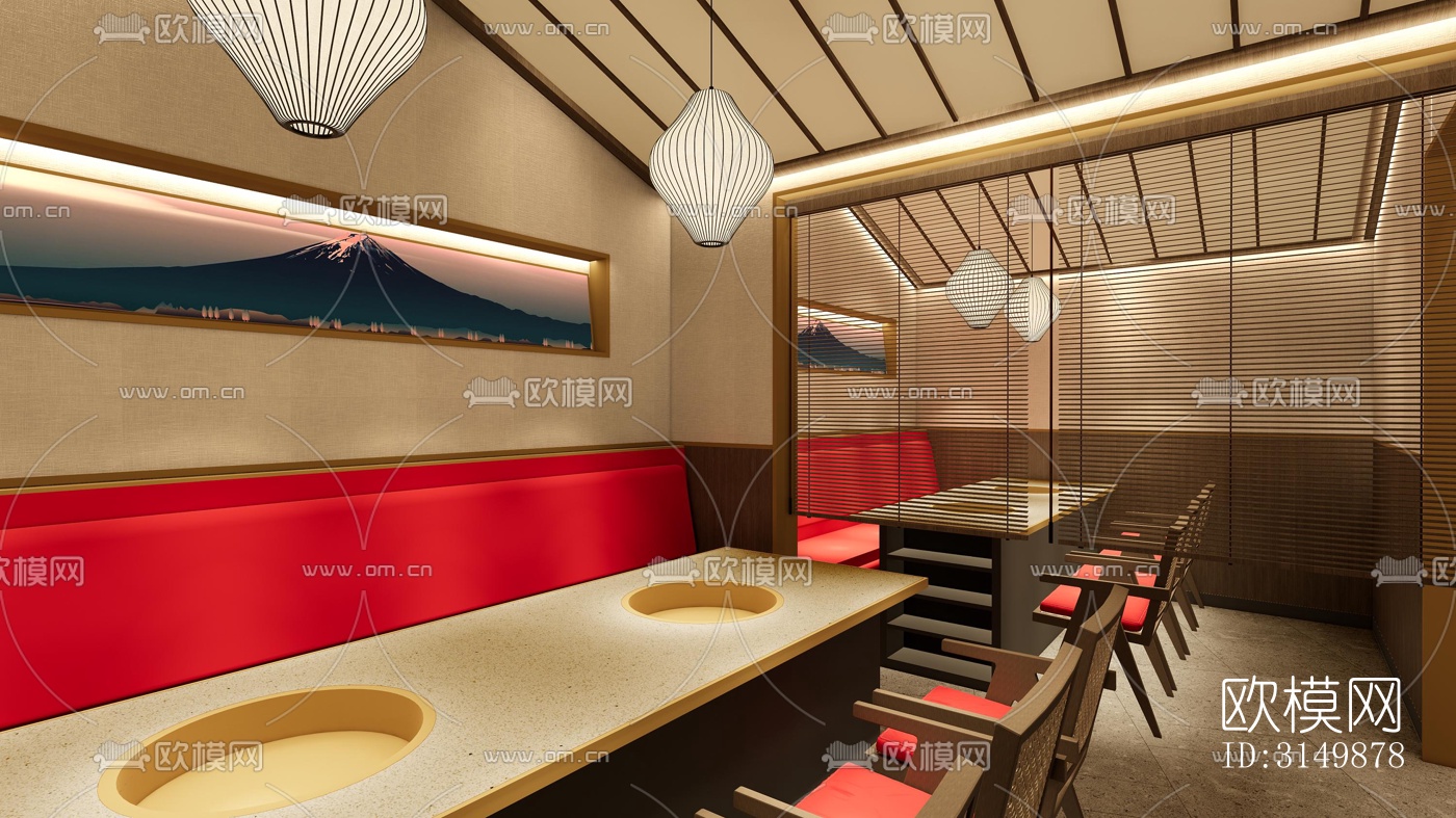 侘寂火锅烤肉效果图下载（渲染图6）