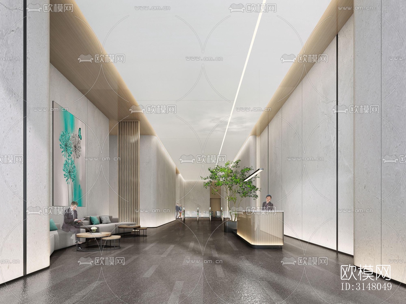 现代酒店民宿效果图下载（渲染图9）