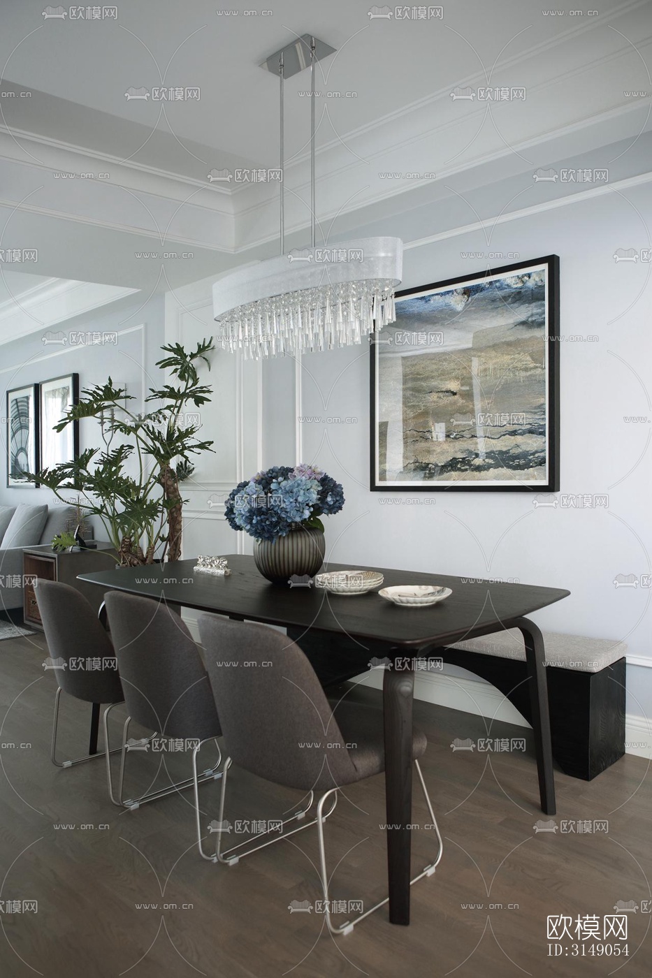 欧式平层效果图下载（渲染图10）