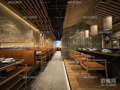 北欧火锅烤肉效果图下载（渲染图5）