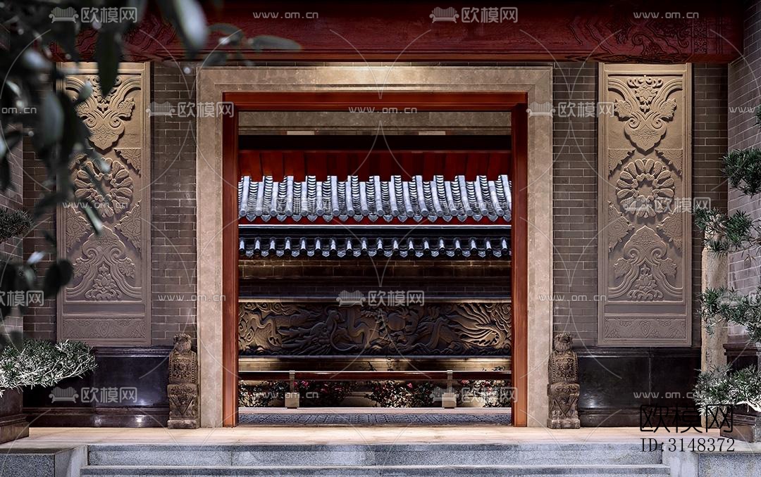 中式养生会所效果图下载（渲染图13）