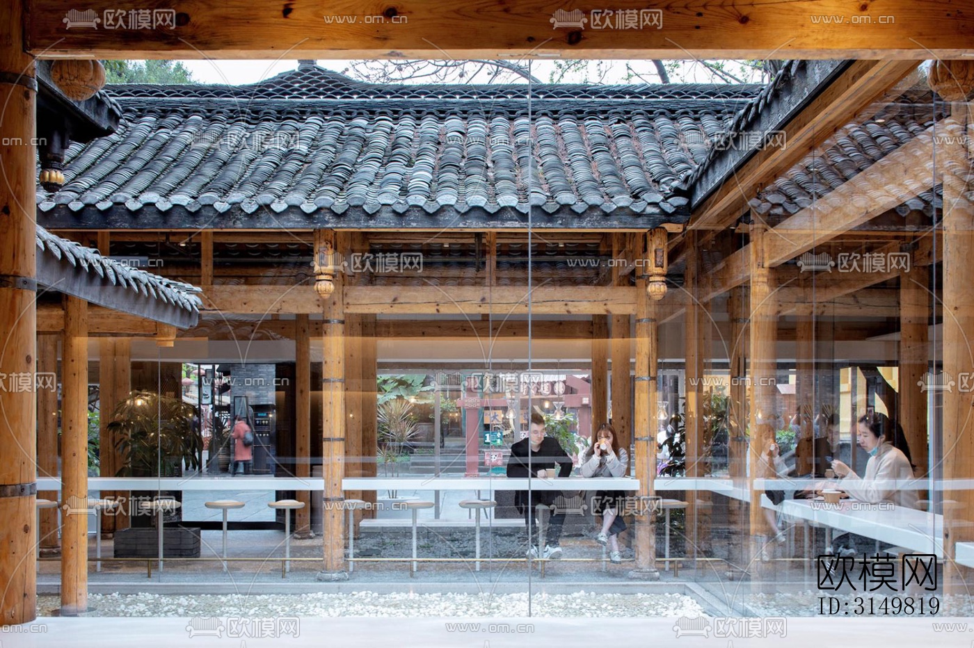 日式咖啡奶茶效果图下载（渲染图13）