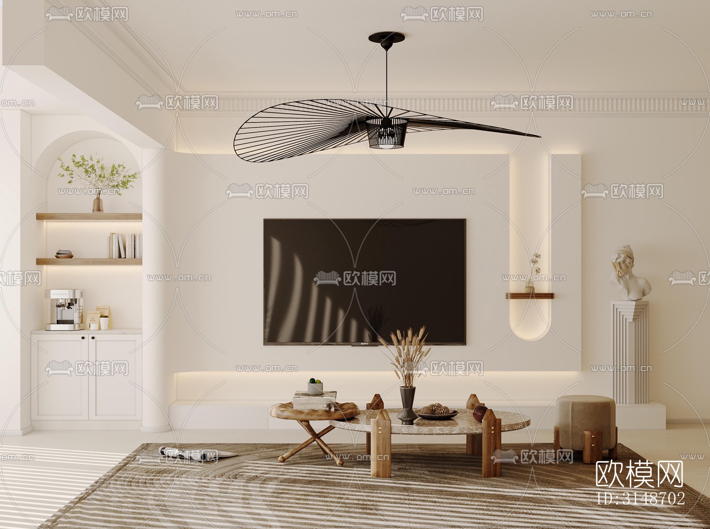 中古风平层效果图下载（渲染图7）