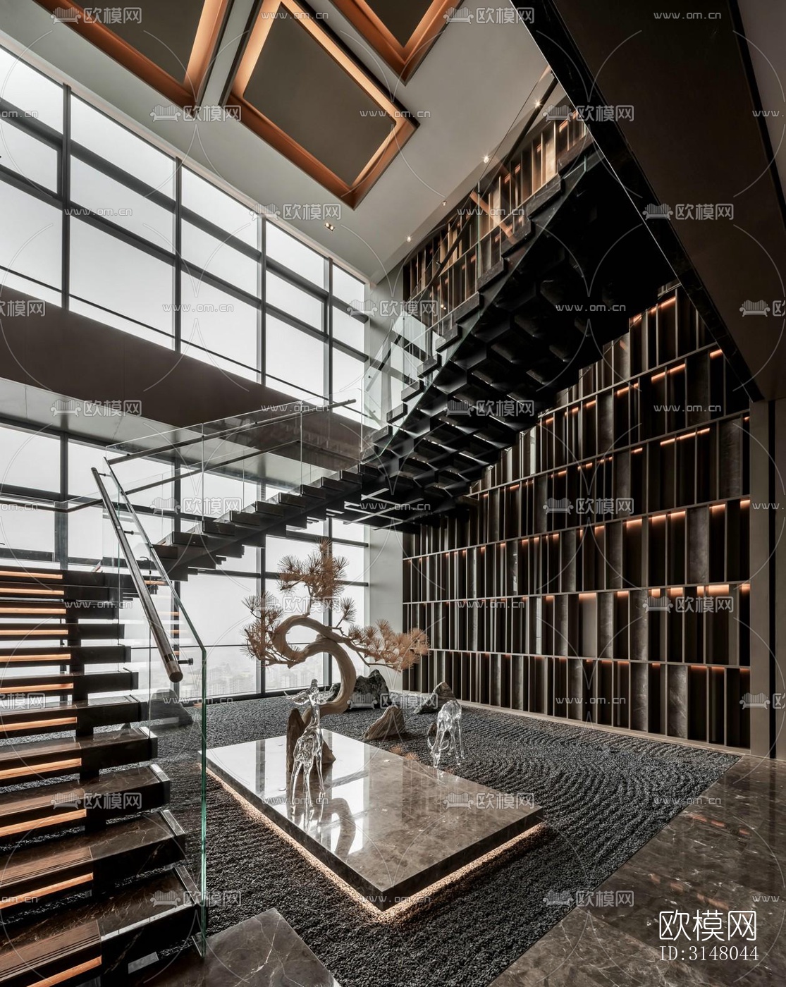 现代酒店民宿效果图下载（渲染图5）