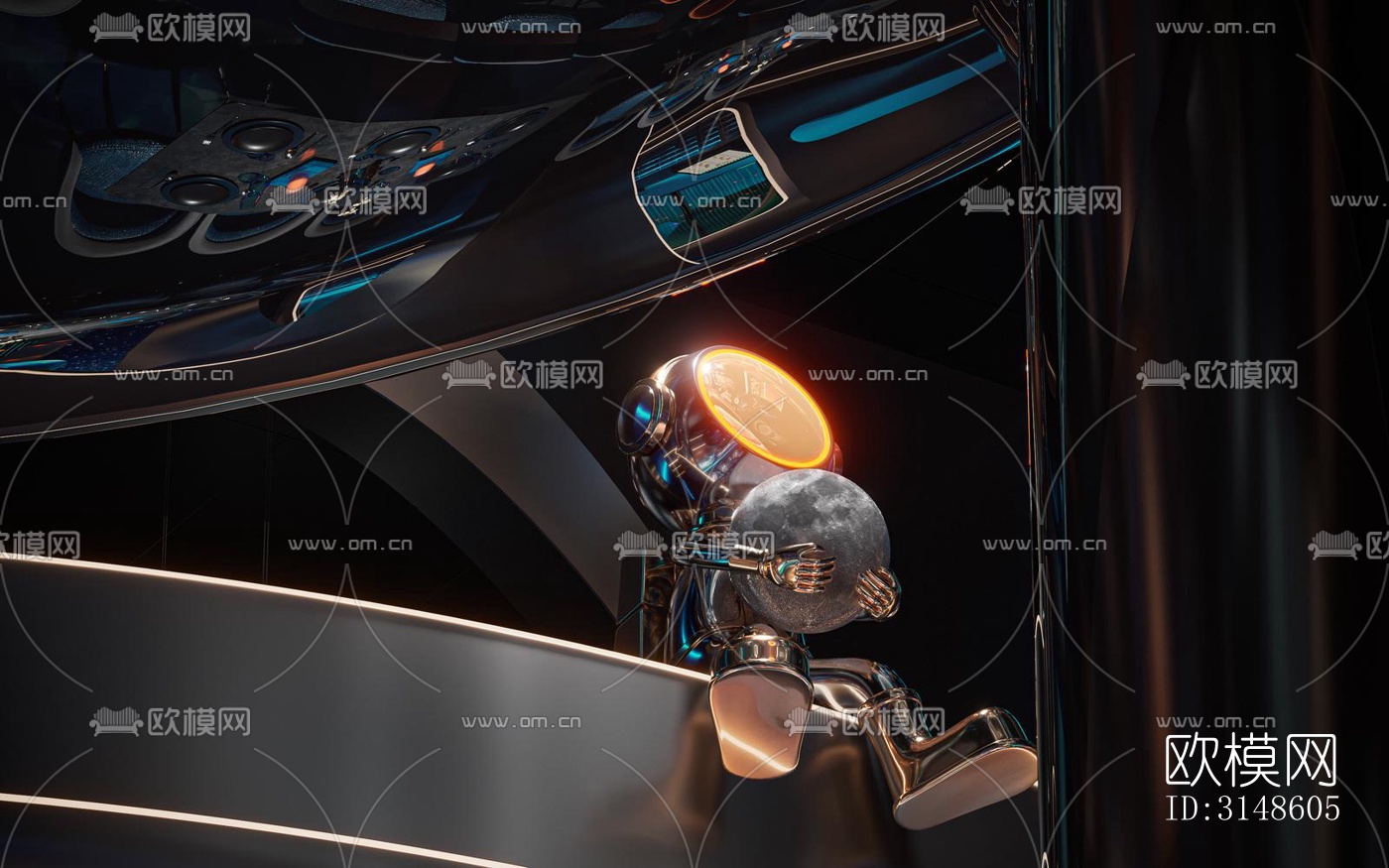 现代酒吧效果图下载（渲染图13）