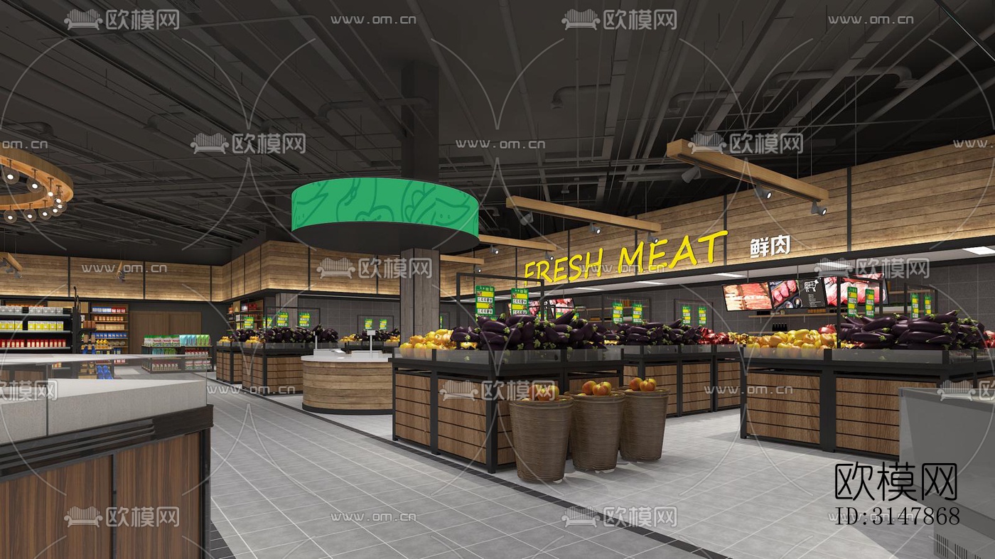 现代商业综合体效果图下载（渲染图1）