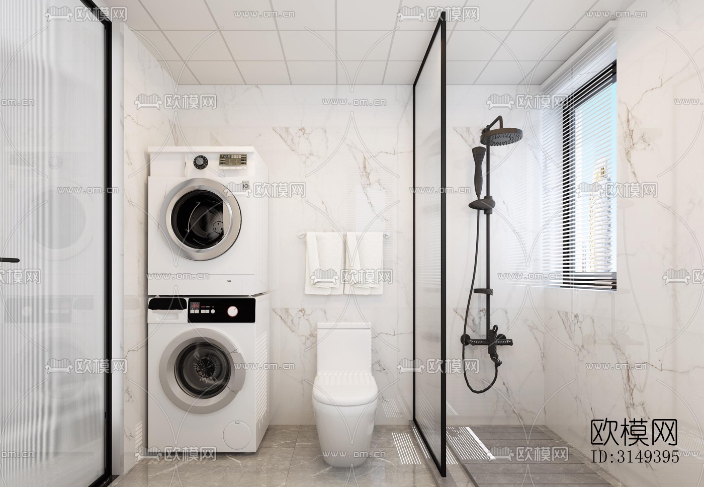 现代平层效果图下载（渲染图10）