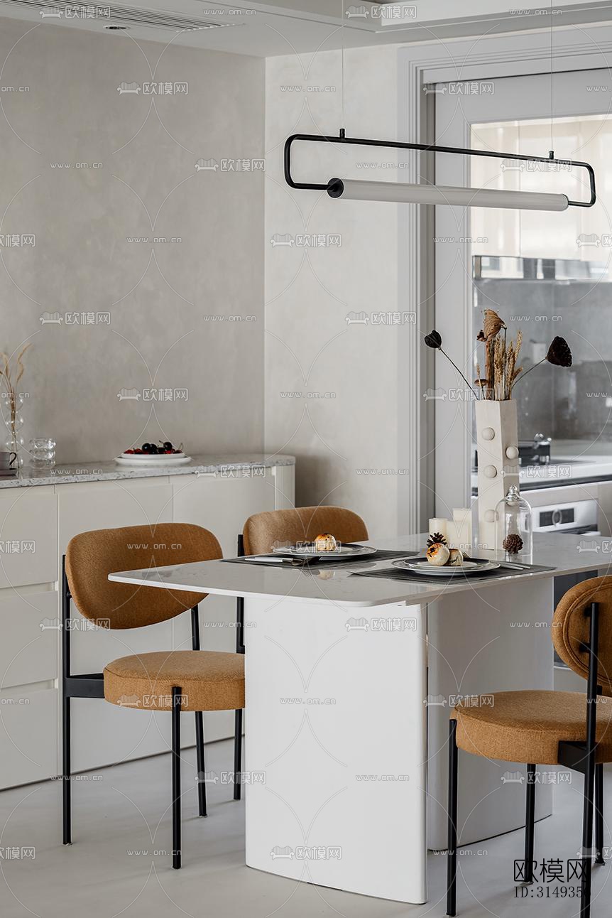 现代平层效果图下载（渲染图3）