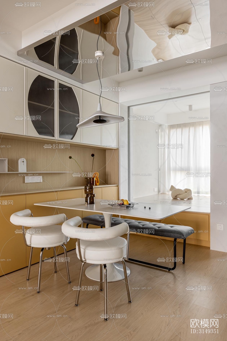 现代平层效果图下载（渲染图10）