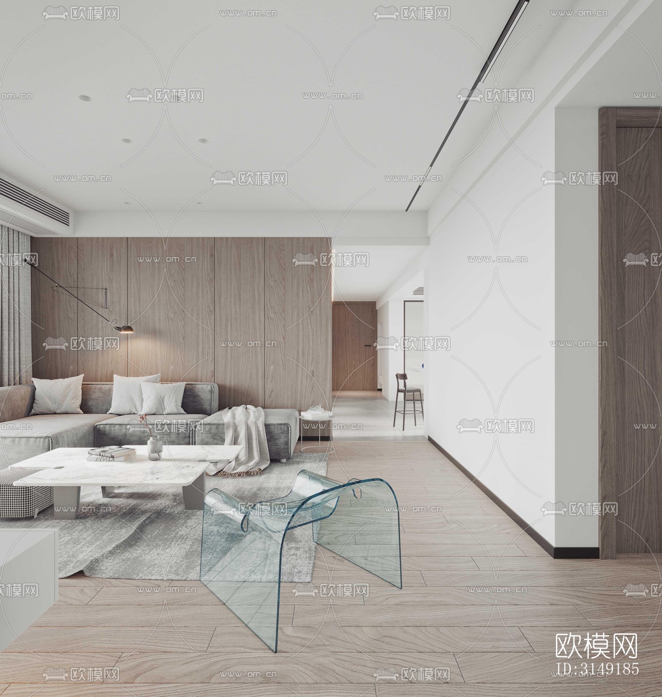 现代平层效果图下载（渲染图5）