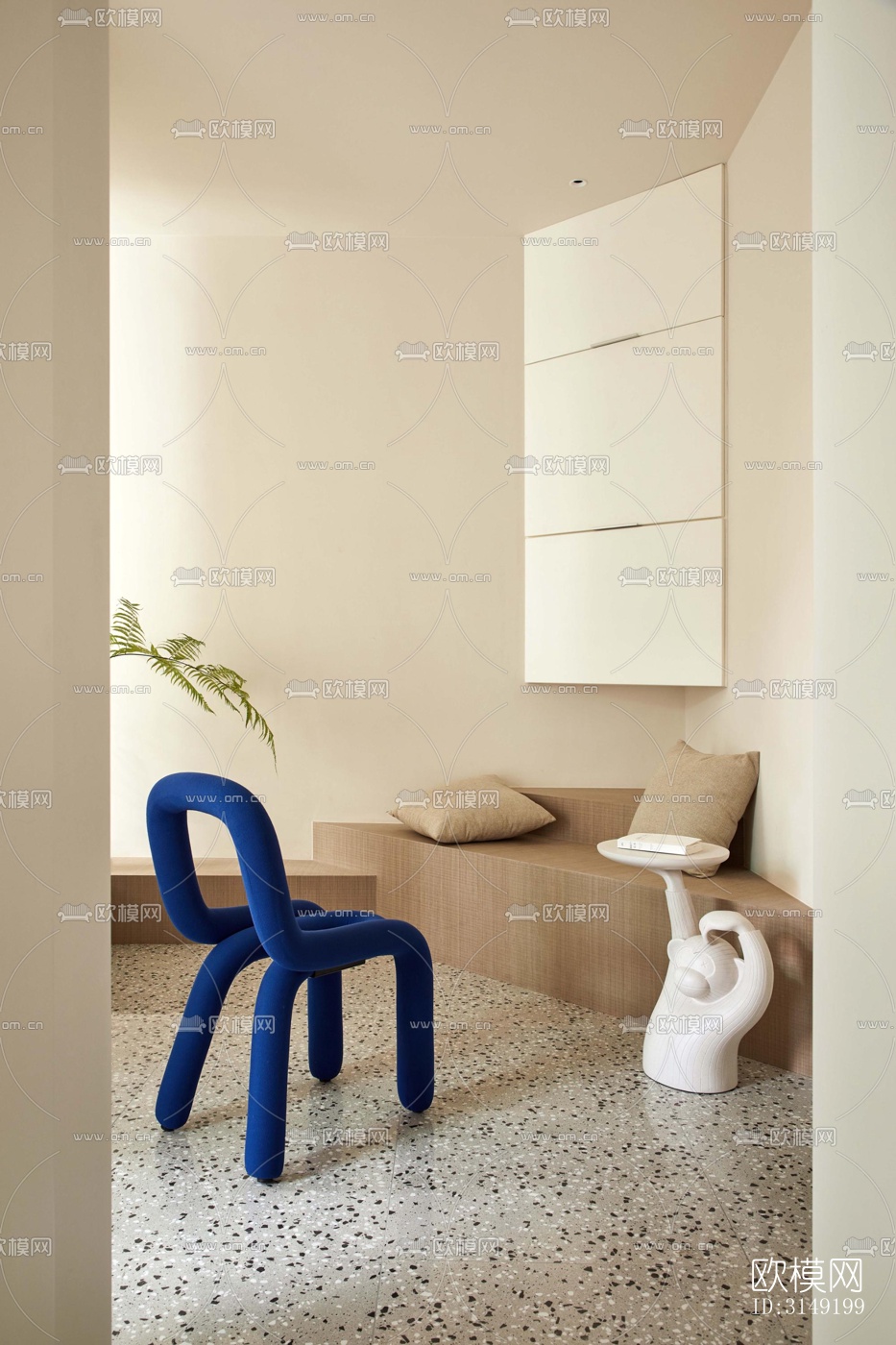 现代平层效果图下载（渲染图8）