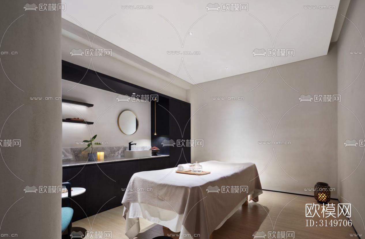 高级灰健身房效果图下载（渲染图9）