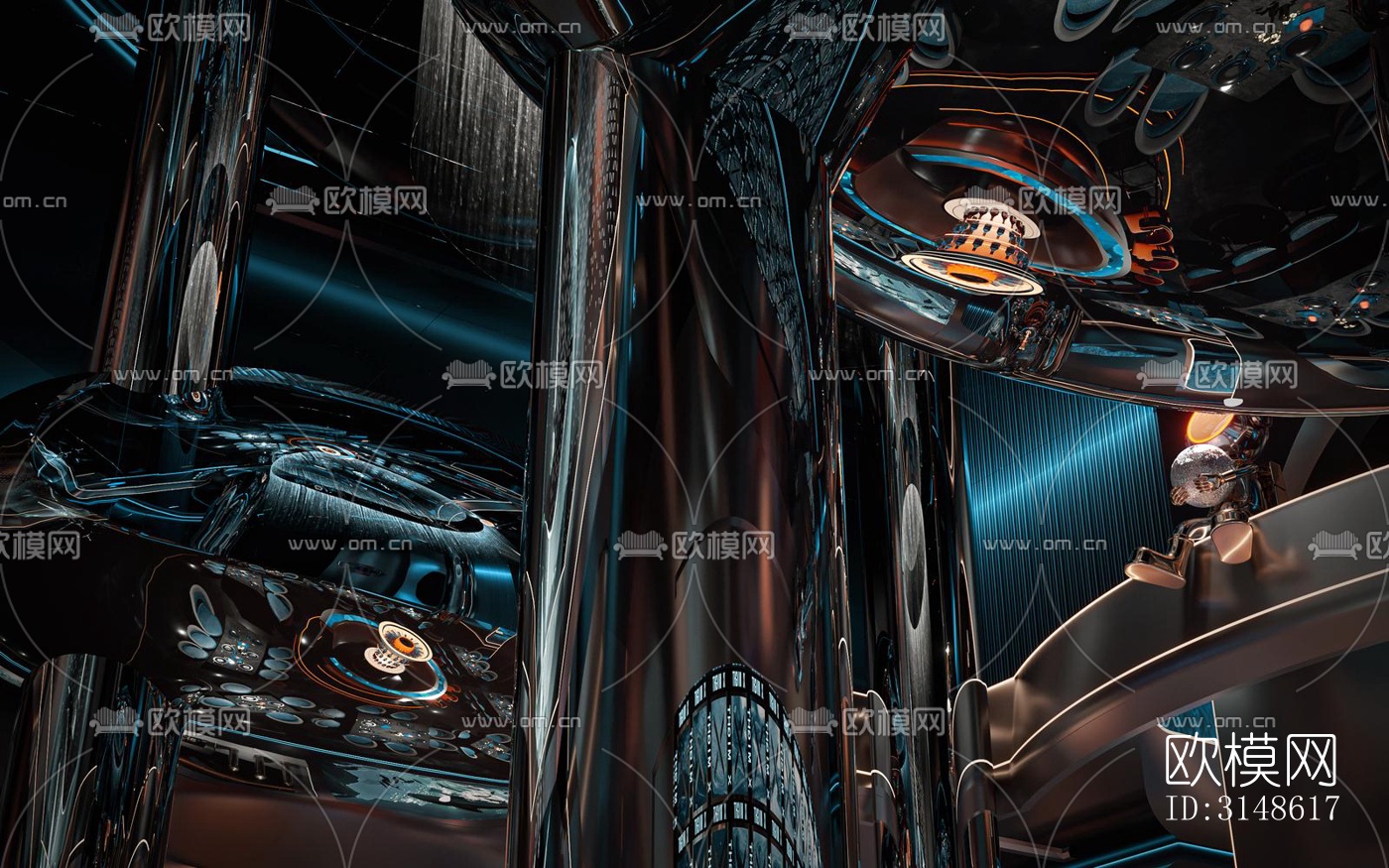 现代酒吧效果图下载（渲染图2）