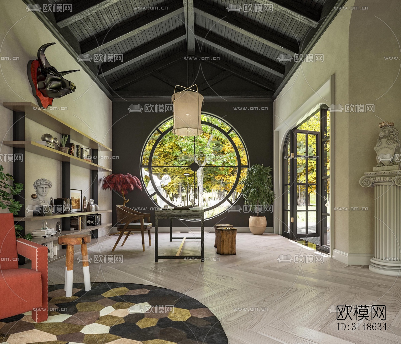 法式别墅效果图下载（渲染图3）