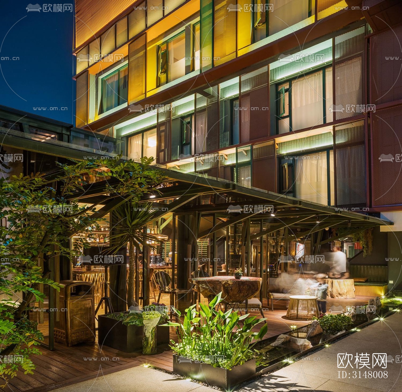 后现代酒店民宿效果图下载（渲染图18）