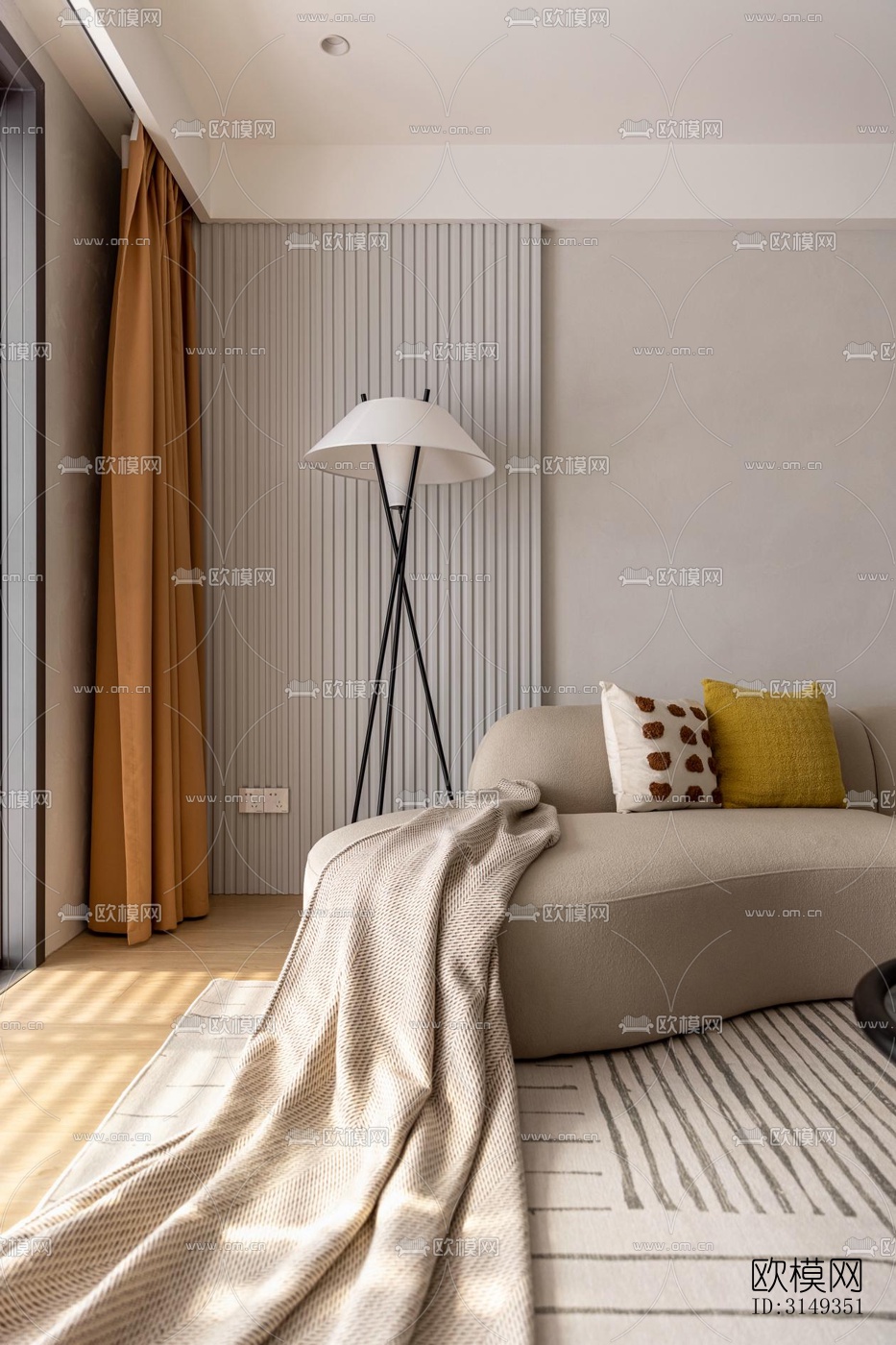 现代平层效果图下载（渲染图3）