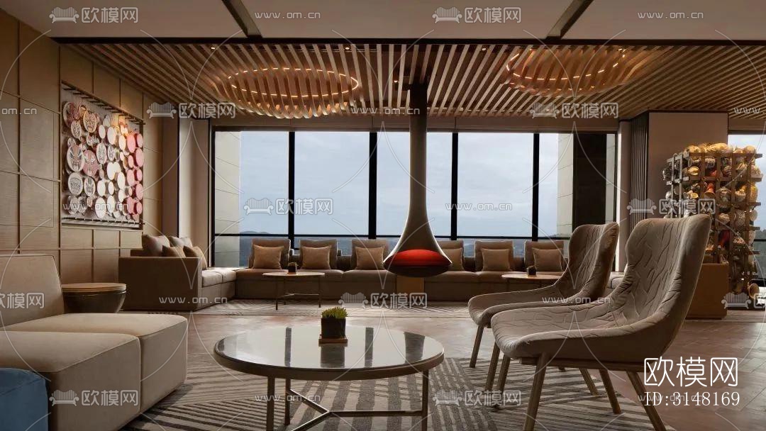 现代酒店民宿效果图下载（渲染图9）