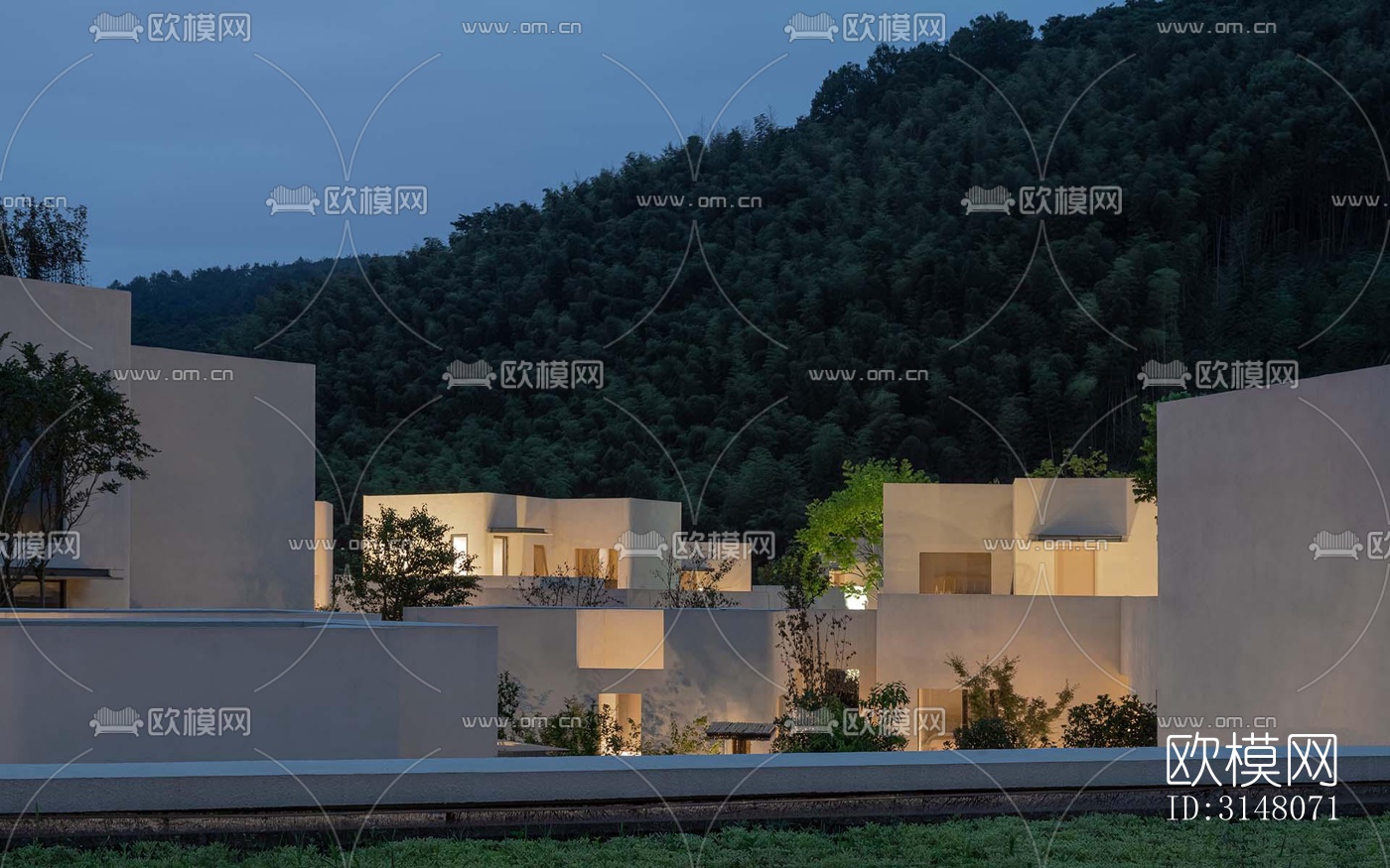 现代酒店民宿效果图下载（渲染图15）