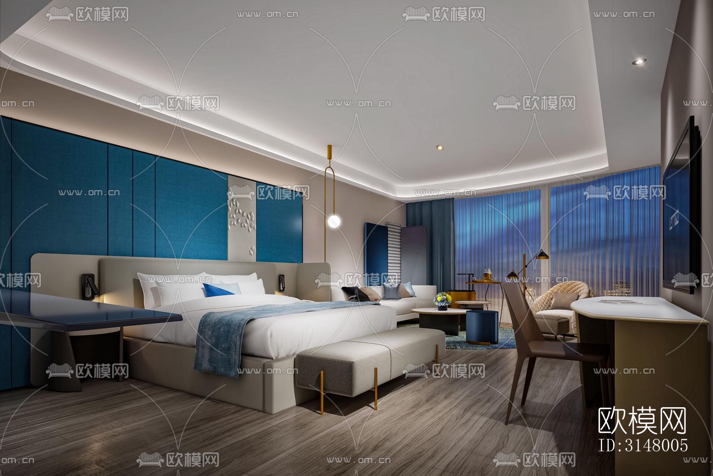 北欧酒店民宿效果图下载（渲染图1）