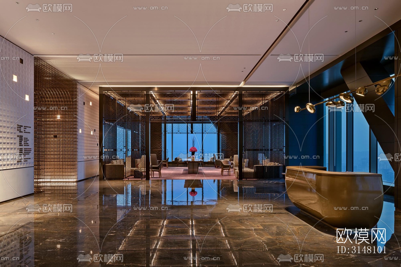 现代酒店民宿效果图下载（渲染图18）