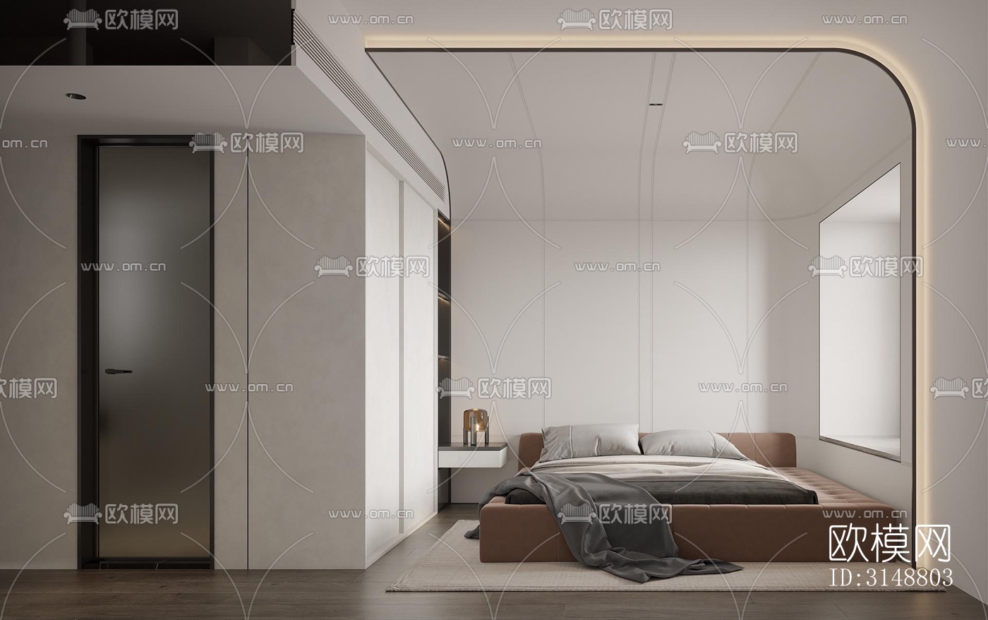 侘寂平层效果图下载（渲染图8）