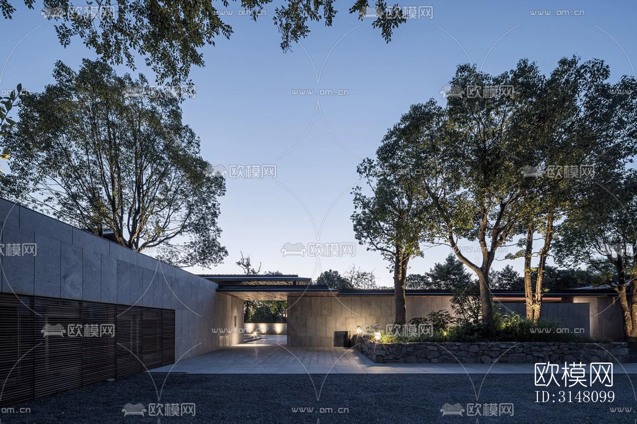 现代酒店民宿效果图下载（渲染图12）