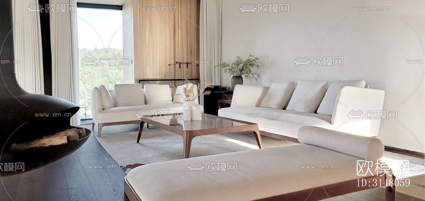 现代酒店民宿效果图下载（渲染图3）