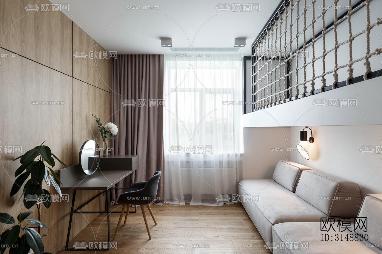 北欧平层效果图下载（渲染图16）