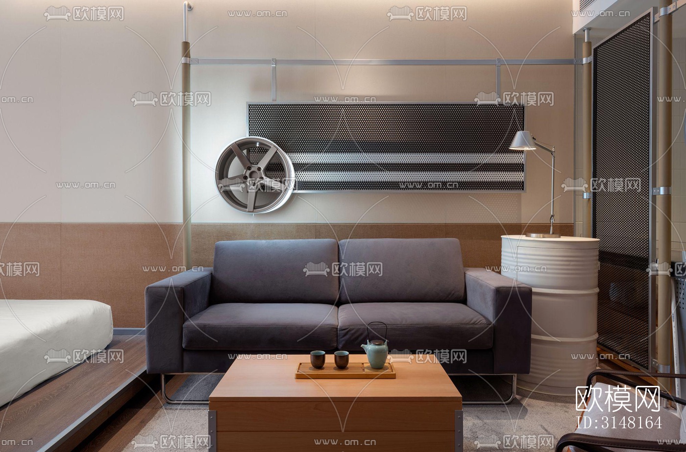 现代酒店民宿效果图下载（渲染图10）