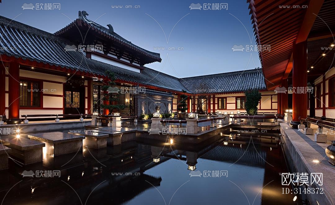 中式养生会所效果图下载（渲染图17）