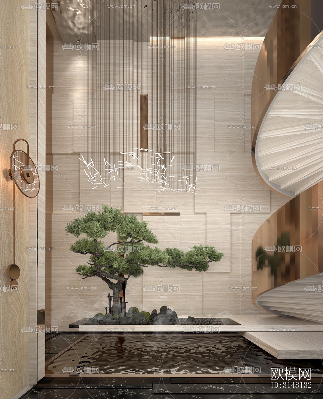 现代酒店民宿效果图下载（渲染图9）