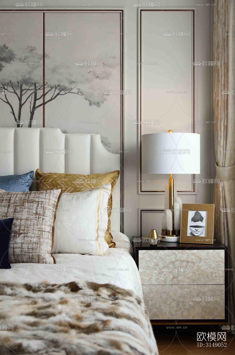 欧式平层效果图下载（渲染图11）