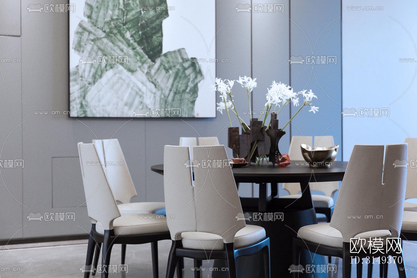 现代平层效果图下载（渲染图2）