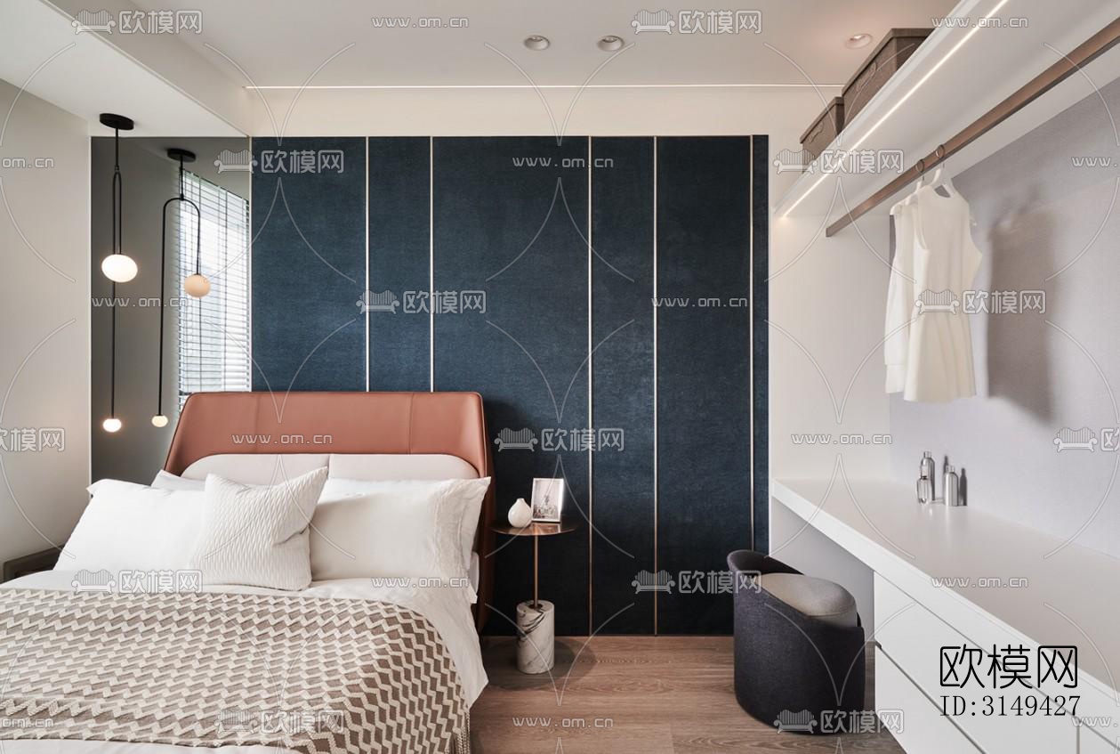 现代平层效果图下载（渲染图9）