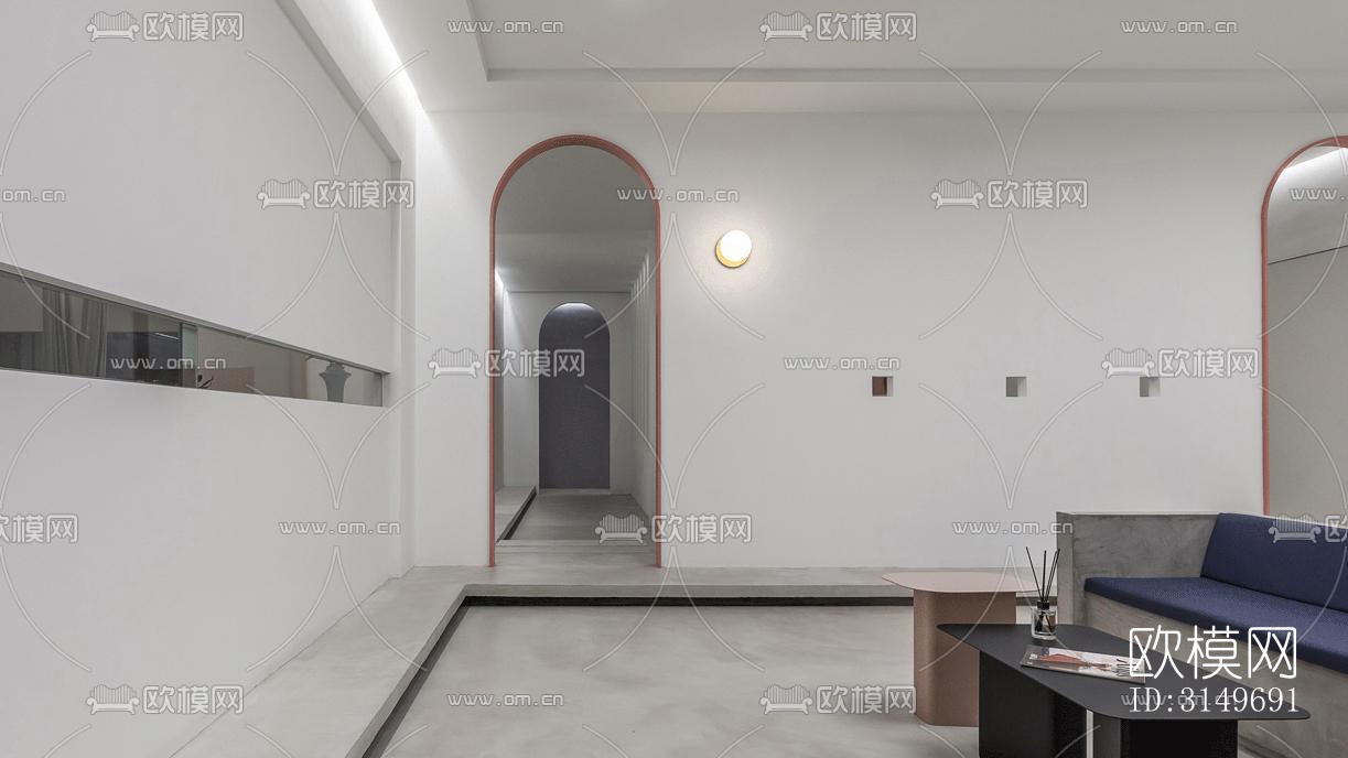 现代健身房效果图下载（渲染图1）