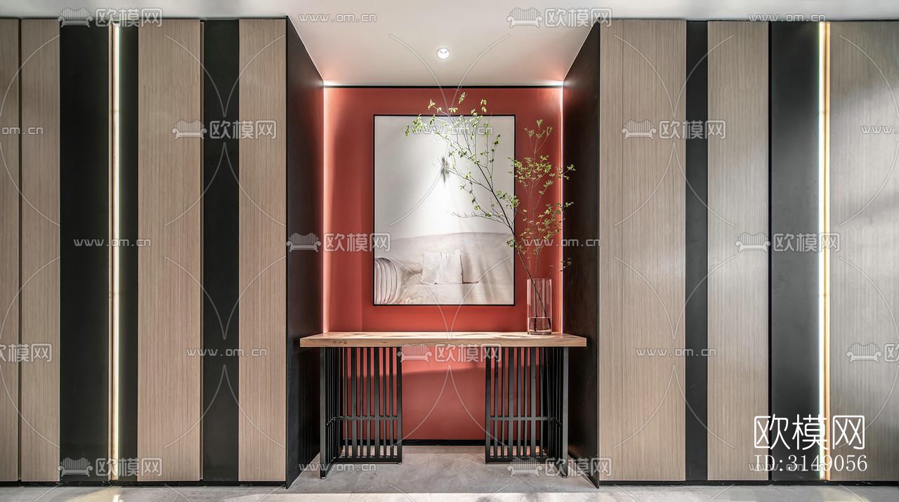 欧式平层效果图下载（渲染图1）