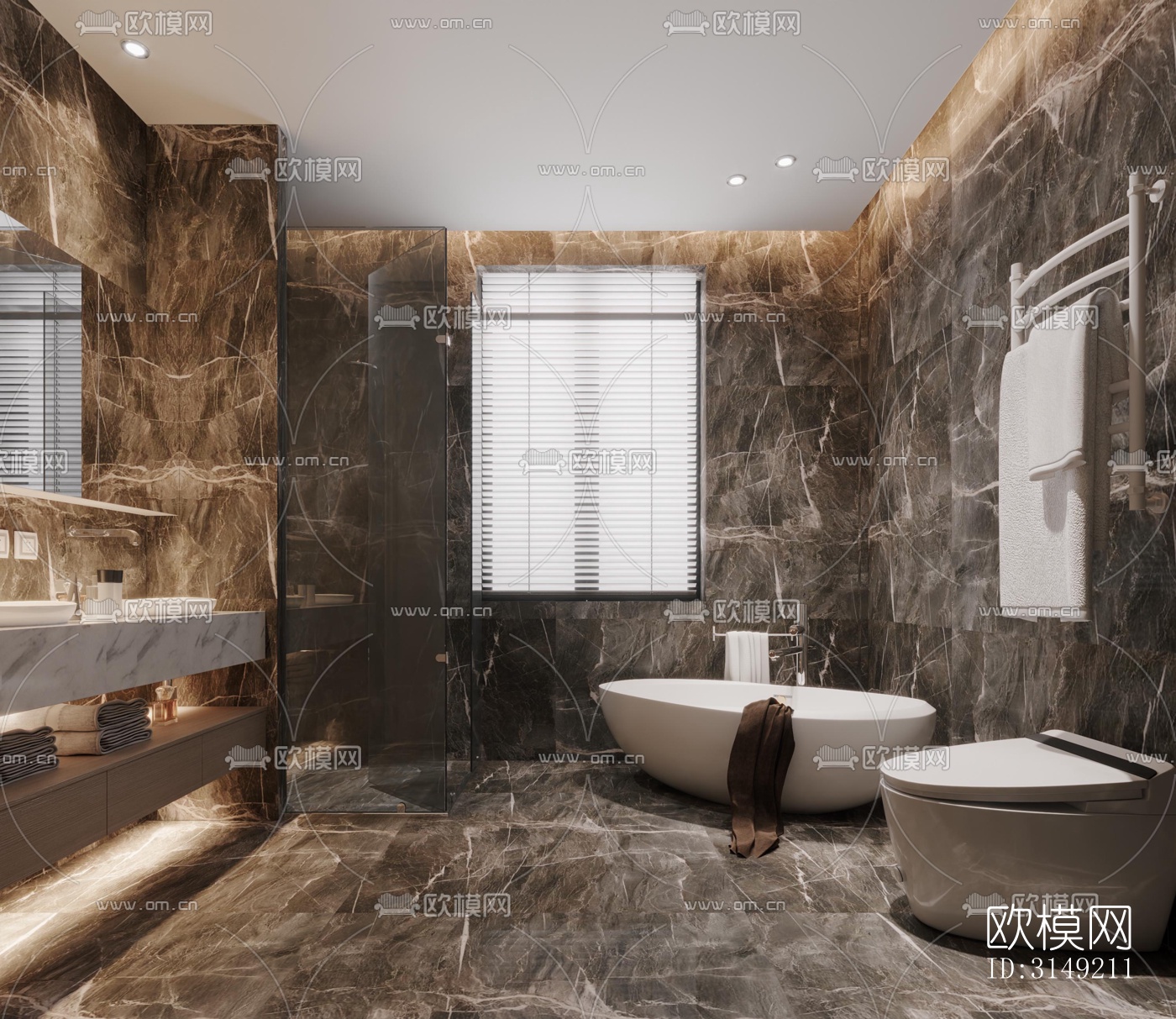 现代平层效果图下载（渲染图9）