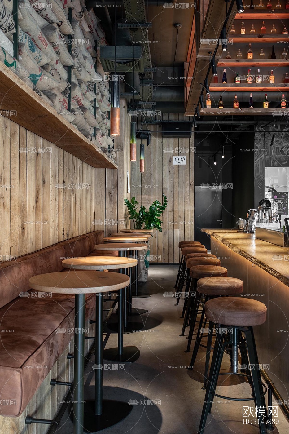 工业风火锅烤肉效果图下载（渲染图5）