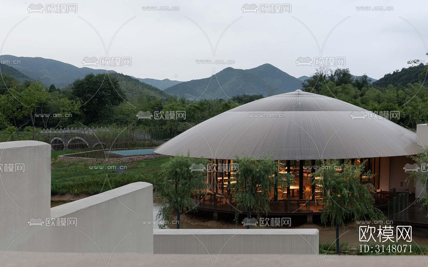 现代酒店民宿效果图下载（渲染图16）