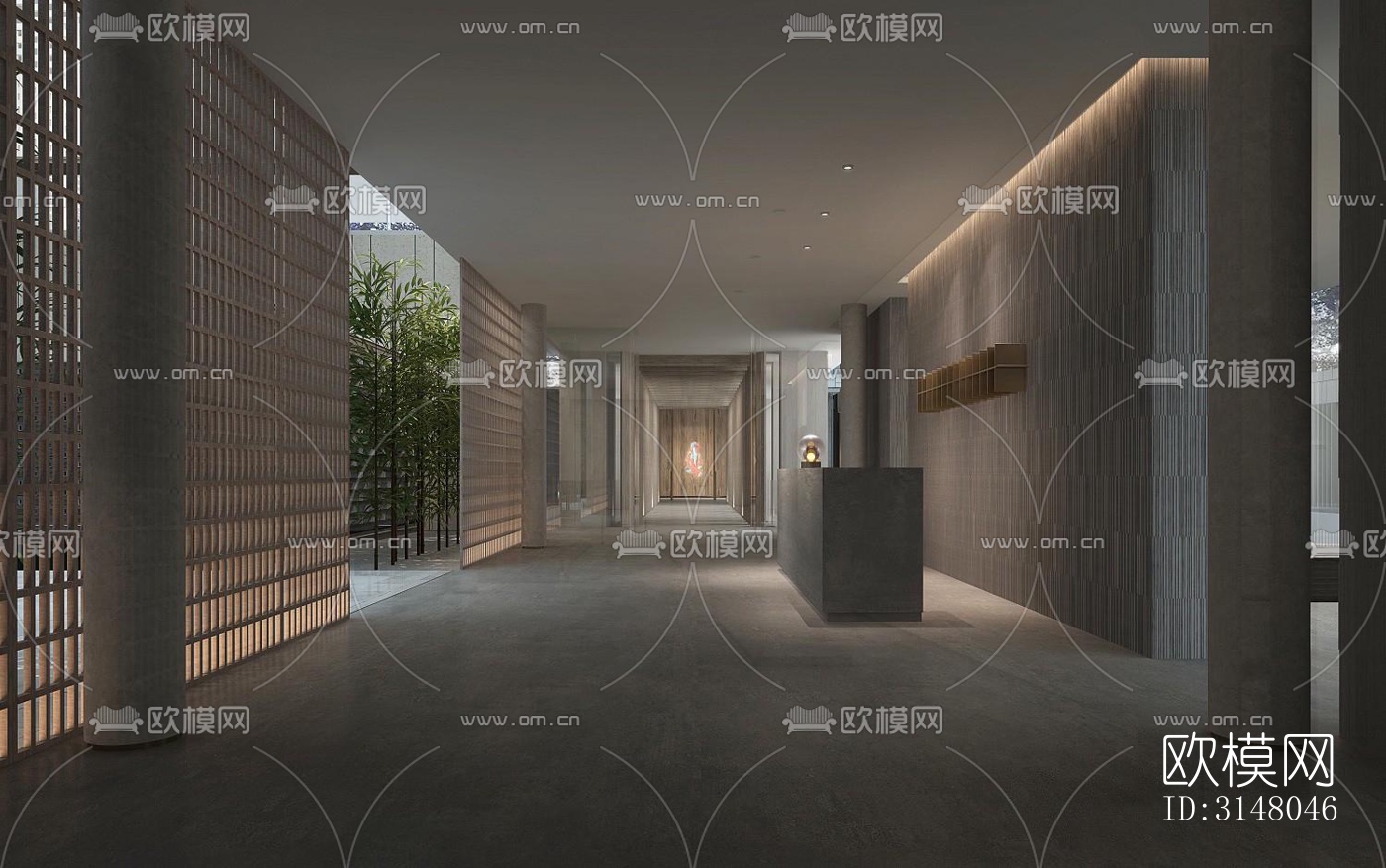 现代酒店民宿效果图下载（渲染图8）