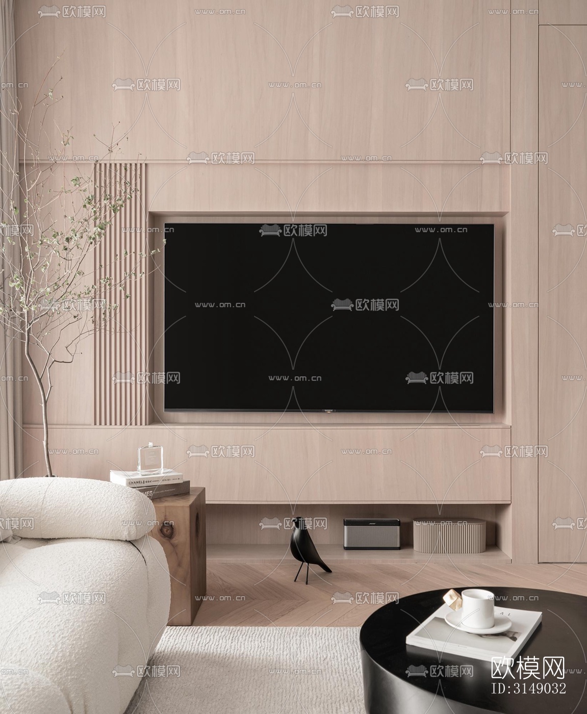 日式平层效果图下载（渲染图5）