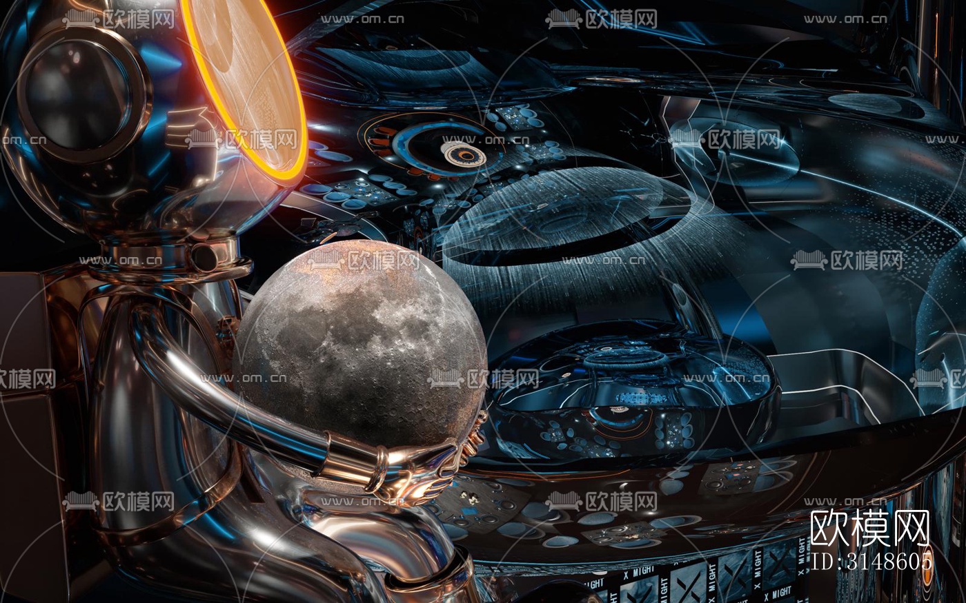 现代酒吧效果图下载（渲染图3）