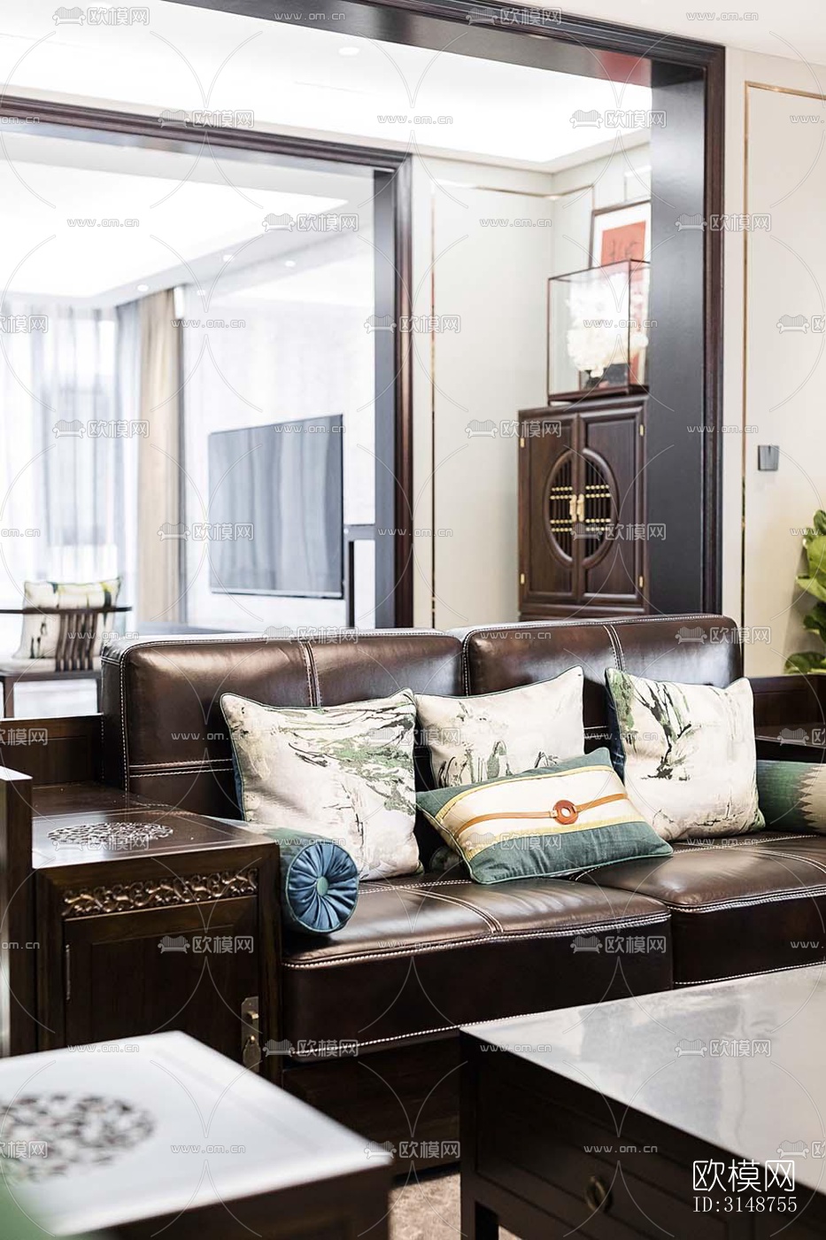 中式平层效果图下载（渲染图18）