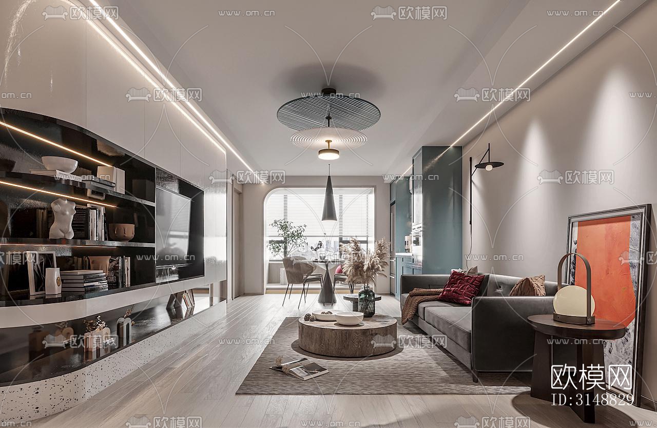 北欧平层效果图下载（渲染图4）