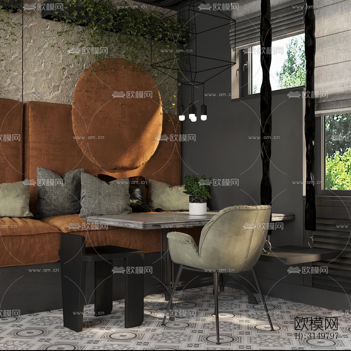 工业风咖啡奶茶效果图下载（渲染图10）