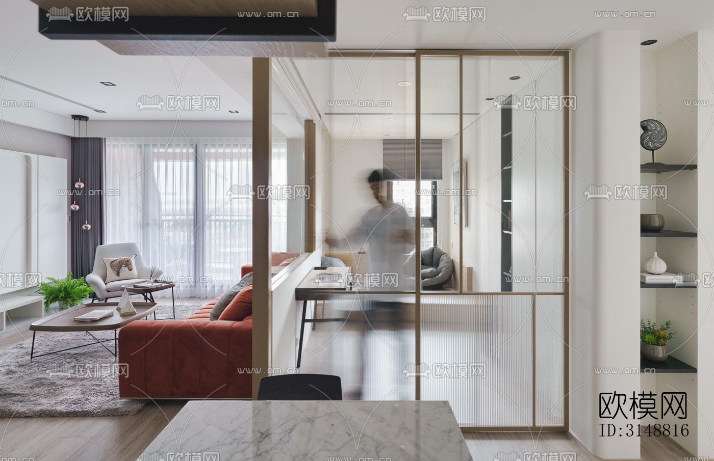 北欧平层效果图下载（渲染图5）